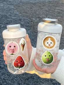 60pcs Funny Food Stickers With Hilarious Expressions And Playful Poses, Customizable, Waterproof Vinyl Material, Suitable For Fridge, Lunchbox, Bringing Joy And Laughter - Multicolor - View 6