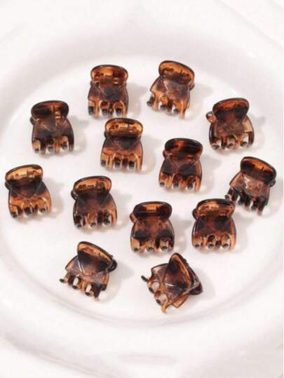 20pcs/50pcs Brown Mini Hair Clips Perfect For Designing Women's Hairstyles, Buns, Pin Bangs, Strong Grip, Multi-Functional Clips.