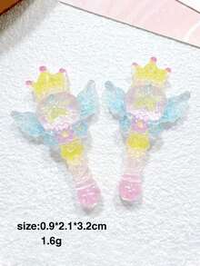 10/20/30 pièces Accessoires en résine de baguette magique cristal transparent dégradé, Pinces à cheveux DIY, Coiffes, Tasses, Porte-clés, Pendentifs, Décorations - Multicolore - Voir 7