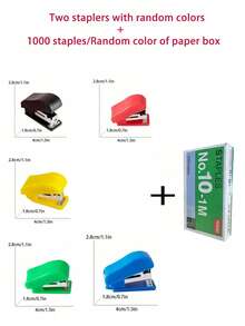 Mini Stapler Set, Compact Stapler For Student Use, Labor-Saving Stapling Tool For Paperwork, Mini Office Stapler Supplies - Multicolor - View 20