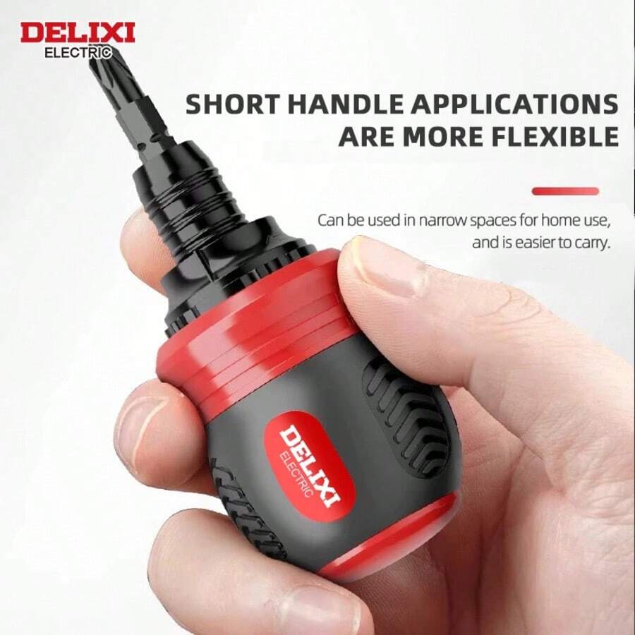12-In-1 Ratchet Mini Screwdriver Set, Ergonomic Handle Tool, Dual-Head, Manual Flathead & Screwdriver - A - View 1
