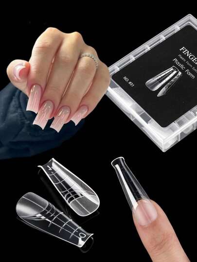 120片杏仁形假指甲模具，带刻度标记，双头指甲模具，专业美甲工具，适合初学者，可重复使用，DIY美甲贴片，美甲创作