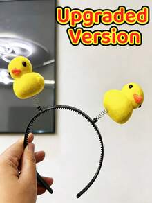 3个可爱卡通黄色小鸭头箍 - 塑料无毛发饰，非常适合派对、日常佩戴、情人节装饰和节日礼物，男女皆宜的趣味发饰 - 彩色 - 查看 14