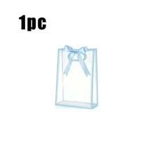 1/4/10 chiếc Túi quà trong suốt có ruy băng, Túi quà tặng tiệc tùng, Túi đựng kẹo cưới, Túi quà trong suốt có quai xách, Túi đựng quà bằng nhựa trong suốt tái sử dụng số lượng lớn, Thích hợp cho lễ tốt nghiệp, đám cưới, tiệc cô dâu, tiệc sinh nhật, các dịp kinh doanh, có quai xách khoét sẵn, Chất liệu PP tái sử dụng - nhiều màu - Xem 12