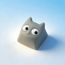 1 个可爱又别致的猫咪造型键帽；键帽采用十字形按键，材质为树脂。此键盘仅赠送一个键帽。 - 查看 15