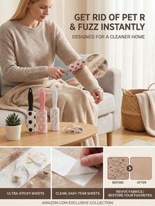 30pcs Cartoon Lint Roller With Adhesive Refills, Strong Adhesive For Pet Hair, Clothes And Sofa, Ergonomic Handle - Multicolor - View 2