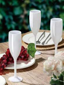 5盎司亚克力香槟杯，不易碎高脚杯，可重复使用香槟祝酒杯 - 现代时尚，适合居家、婚礼、烘焙、饮酒、情人节、儿童派对、周年纪念日、父亲节、母亲节、复活节、假日野餐、新年派对等场合 - 彩色 - 查看 1