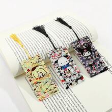 SANRIO 6pcs Character Acrylic Bookmarks Set, Adorable Cartoon Anime Design. Perfect Reading Companion For Anime Fans And Bookworms, These Cute Stationery Items Are A Must-Have. - Multicolor - View 3