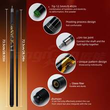 12.5 Mm, Two Pieces, 1/2 Inch, Glass Fiber, American Eight-Ball Cue, Cue With Dragon Pattern - Black - View 5