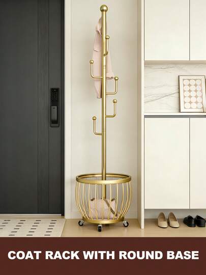 Coat Rack With Storage Basket, Freestanding Clothes Rack, Coat Rack Stand For Hat Scarves Handbags Clothes, Modern Coat Hanger Stand For Entryway, Moving Storage Rack For Bedroom Living Room Office Hallway Entrance, Easy Access, Hallway Decor, Black Or White