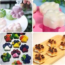 1个猫爪硅胶模具，蛋糕模具，狗爪模具，树脂模具，果冻模具，布丁模具 - 彩色 - 查看 9