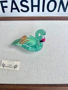 Kẹp tóc hình hoa tulip, hoa ly, hoa hồng bằng acrylic, kẹp tóc màu xanh bạc hà độc đáo, kẹp tóc hình lá bạch quả dễ thương, kẹp tóc hoạt hình cho tóc đuôi ngựa. - Nhiều màu - Xem 25