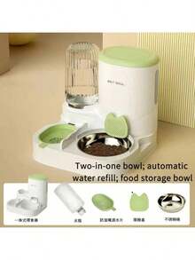 Cat Bowl Water And Food Integrated Pet Feeder Water Dispenser Cat Automatic Integrated Pet Utensils Cat And Dog Supplies Random Delivery Of Styles - 1L-2.2L - View 4