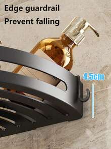 1/2/3pcs Bathroom Triangle Shelf, Wall Mounted Shower Caddy, Shower Basket, Large Capacity, Kitchen Bathroom Floating Storage Rack, Space Saving, Easy Installation, Multi-Function Storage Rack, Shower Shelf, Bathroom Organizer, Can Store Toiletries, Cosmetics And Sundries, Corner Shower Rack, Bathroom Storage Rack - Multicolor - View 3