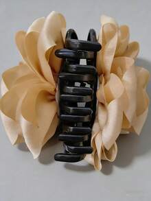 1pc 2026 New Satin Rose Hair Claw Clip, Elegant Purple & Champagne Gold, Unique Design, High-End Gentle Girl Hairpin - Multicolor - View 5