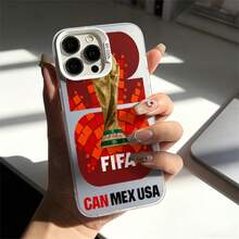 Phone Case,Official 2026 FIFA World Cup Commemorative Trophy Design - Adorable Cartoon Shockproof Phone Case Compatible With Phone 17/16/15/14/13/12/11 Pro Max XS XR 8/7 And 6 Series Shock-Resistant Protective Cover Perfect Gift For Soccer Fans - Black - View 7