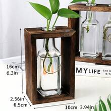 1 chiếc bình hoa thủy tinh trong suốt cỡ lớn đa chức năng, vừa làm chậu cây vừa làm bể cá, trang trí 3 trong 1, giá đỡ nến chống gió kiểu Bắc Âu, thích hợp trang trí nội thất phòng khách, phòng ngủ, hoặc làm vật trang trí bàn làm việc. - Trong sáng - Xem 13