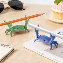 Giá đỡ bút hình cua cử tạ 2026, Giá đỡ bút hình cua để bàn sáng tạo, Hộp đựng bút và dụng cụ sắp xếp bàn làm việc dễ thương, Phụ kiện bàn làm việc vui nhộn tại nhà/văn phòng/trường học (Đỏ, Xanh dương, Xanh lá cây, Tím) - nhiều màu - Xem 4