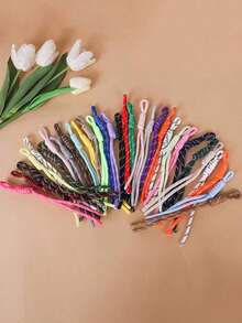 10/20pcs Colorful Nylon Rope DIY Handmade Weaving Kit| Coil Keychain And Backpack Pendant Weaving Materials| Handcraft Jewelry Supplies| Perfect Valentine's Day Gift - 彩色尼龍繩 - 查看 6