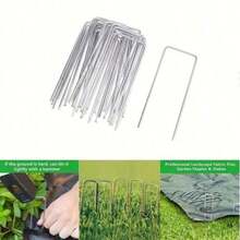 Bộ 5/10/20/30 cọc cắm đất hình chữ U bằng thép không gỉ, bề mặt nhẵn và chống ăn mòn, dễ sử dụng, thích hợp để dựng lều cắm trại, cải tạo sân vườn và bãi cỏ, đáp ứng nhiều yêu cầu khác nhau của địa điểm. Những cọc này cũng có thể được sử dụng để làm vườn, diệt cỏ và tạo cảnh quan. - Nhiều màu - Xem 5