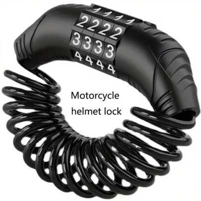 Motorcycle Helmet Lock, Bicycle And Motorcycle Steel Wire Chain Lock With Anti-Theft Password, 4-Digit Cable Lock, Retractable Luggage Lock, Stroller Lock