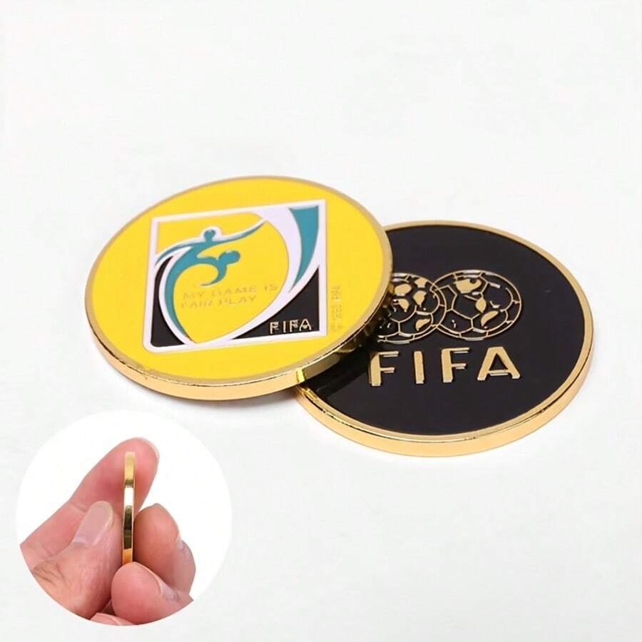 FIFA 2026 World Commemorative Coin, Football Match Sideline Marker, Football Referee Equipment, Art Gift Commemorative Coin, Collectible Coin, Suitable For Cryptocurrency Enthusiasts And World Cup Football Fans - Multicolor - View 1