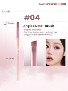 COLORKEY 4件套合成纤维眼部化妆刷套装，带收纳袋，包含晕染刷、眼影刷、斜角刷，适合Y2K/90年代妆容、生日、节日派对、春夏妆容，是各种庆祝活动的必备单品。 - 粉色 - 查看 8