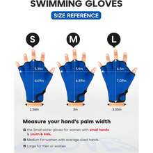Sports Aqua Gloves Webbed Paddle Swim Gloves Fitness Water Aerobics - Blue - View 4