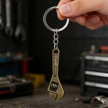 Customized Mini Wrench Keychain, Creative Metal Tool Shaped Keyring, Auto Accessories, Personalized Streetwear Zinc Alloy Jewelry, Can Customize Name Text, Gift For Dad, Decorative Pendant - Style B - View 8