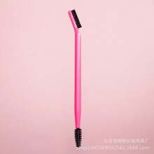 Waterproof Dual-Ended Fine Spiral & Flat Eyebrow Brush With Bendable Head - Multi-Color, Portable, Ideal For Beginners - Black - View 12