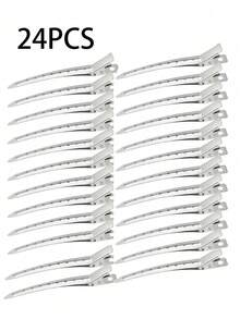 1.8 Inch Matte Silver Single-Tooth Hair Clip, Professional Styling Alligator Clip - Large Hairpin 9CM - View 10