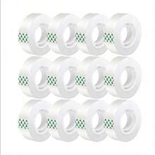 24 Rolls Of Clear Stationery Tape, Small Tape, Small Flower Pattern Tape. This Is An Office And Student Stationery Tape, Suitable For Office And School Use. - Default - View 9