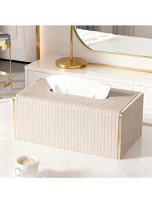 Selected Wear-Resistant Leather Surface Waterproofing And Anti Fouling Simple And Luxurious Design Versatile Style Enhance Home Style Leather Paper Box Applicable To Coffee Table Office Desk Car Armrest Box Hotels, Homestays, Etc - Multicolor - View 4