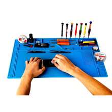MIKITOOL Large Anti Static Mat With Grounding Accessories, Heat Resistant Silicone Soldering Mat, Magnetic Work ESD Pad For Pc Building, Electronics, Laptop, Cellphone Repair Soldering - ESD Mat-330 L - View 2