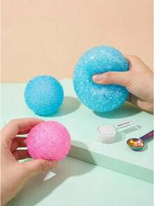 Best-Selling Item1/2/3/6/9pcs Mini Textured Stress Relief Ball: High Density Solid Soft Gel Toy, 1.6 Inch Small Sensory Fidget Toy, Suitable For Kids And Adults, Quiet Classroom Stress Relief Item, Malt Filling, Student Prize - 1 件 - 藍色 - 查看 5