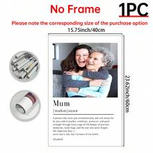 1pc Personalized Mother's Day Digital Photo Collage, Custom Poster With "Personalized Mother Definition" Text, Beautiful Photo Gift For Mom, Custom Wall Art, Photo Customization, Customizable Product, Optional Frame - Multicolor - View 17