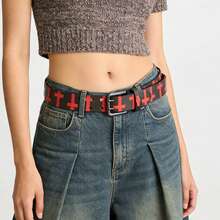 Original Cross-Print Belt Cowgirl & Cowboy Belt With Classic, Minimalist Buckle Belt For Men Women - Multicolor - View 9
