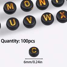 100颗亚克力扁圆珠，DIY首饰制作珠子，项链，手链，包包吊坠工艺品材料 - diy - 查看 8