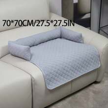 1pc Summer Ice Silk Pet Bed, Dog/Cat Cooling Mat Breathable Pad, Chilling Sensation Pet Supplies - Baby Blue - View 2