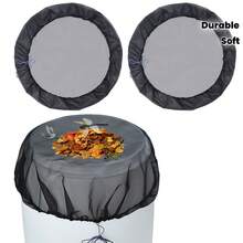 2 tấm bạt che mưa bằng polyester bền chắc dùng ngoài trời - Chống muỗi và bụi, màu trắng, phù hợp với các loại xô tiêu chuẩn, thiết kế tiện dụng, lưới che phủ hiệu quả để ngăn côn trùng, dễ vệ sinh, có thể che phủ nồi, giỏ, lọ, đĩa tròn/vuông, thoáng khí cho thực phẩm. - Nhiều màu - Xem 2