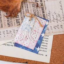 50pcs Vintage Planner Scrapbook Paper, DIY Decorative Background Memo Paper For Journaling, Non-Adhesive Mixed Pattern Material Paper, Ideal For Decorating Planners, Creating Art Projects, Scrapbooks And Junk Journals - Rectangle - View 4