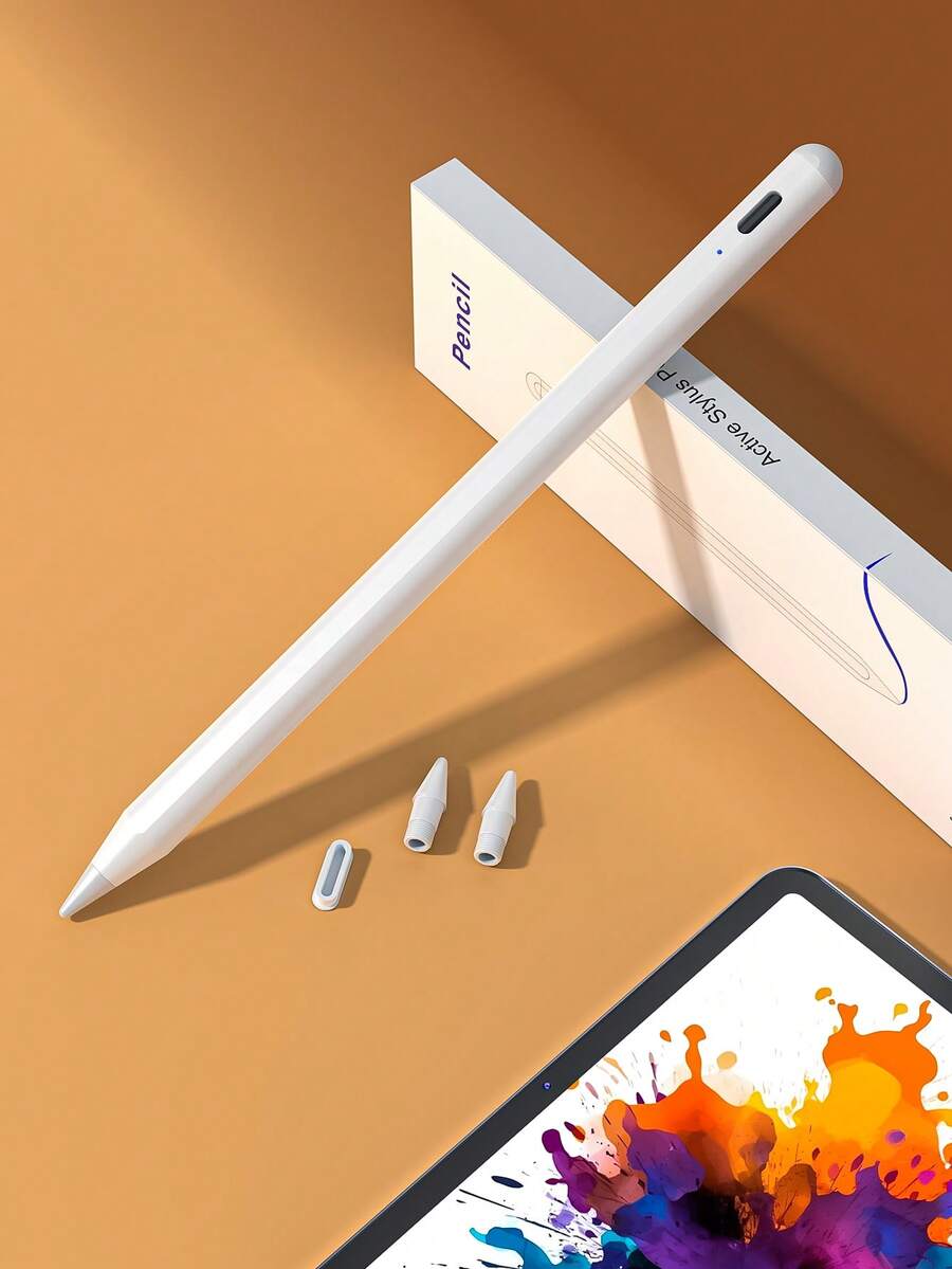 90mAh 可充电数字触控笔配件,兼容 iPad (A16) 第 11/10 代、第 7/8/9 代、Air 7/6/5/4/3、Pro 13 英寸/12.9 英寸/11 英寸(2018-2025 年款)、Mini 7/6/5,高精度、高灵敏度,磁吸式设计,支持倾斜和防误触功能,白色,是送给母亲、家人、朋友、孩子、生日、节日的理想礼物。 - 白色 - 查看 1