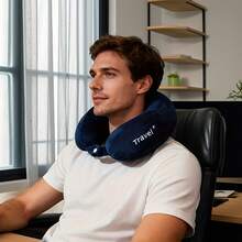 1pc U-Shaped Travel Neck Pillow, Upgraded Support, Memory Foam Airplane U-Shaped Pillow, Neck Support Cushion, Car Sleeping Pillow, Portable Travel Pillow, Aviation Essential, Carry-On, Spring Travel Essential, Easter Travel Gift, Mother's Day Travel Gift, Road Trip Essential, Commute Travel Accessory - Multicolor - View 3