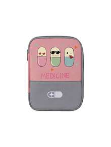 Portable Medical Bag With Cute Pill Print, Compact First Aid Kit, Convenient Storage Bag For Travel And Home Use, Small Medicine Pouch, Emergency Pack, Multi-Color Options, Suitable For Daily/Outdoor/Travel Use, Essential For Health-Conscious And On-The-Go Users, Great Gift For Mother's Day, Valentine's Day, Daily Medical Organization - Multicolor - View 11