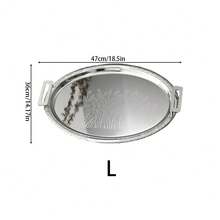 Luxury Oval Handled Tray, Holiday Party Plate/Fruit Plate/Serving Platter, Gathering Blessing Ceremony Tableware, Cosmetic Jewelry Storage Tray (3 Size Options) - View 10