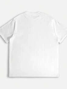 Camiseta de algodón blanco para hombre, estilo motociclista, con el patrón "RIDE FREE OR DIE", informal y versátil, ideal para uso diario y estilo urbano. - Blanco - Ver 2
