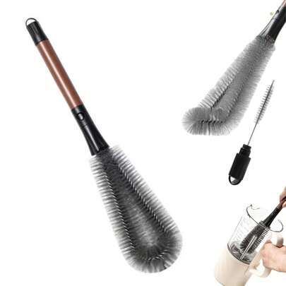 Cọ rửa bình 2 trong 1 hai đầu có thể tháo rời, thích hợp cho máy ép trái cây, máy xay sinh tố, nắp cốc và các thiết bị nhà bếp khác, lông cọ sắc bén, làm sạch sâu.