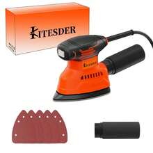 KITESDER Detail Corner Sander, Corded Electric Sander, 15000RPM Multi-Function, Compact With Dust Box, Power Tool For Small DIY Woodworking Projects - Basic Model + Accessories - View 7