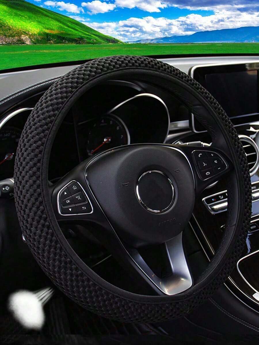 MEIKAXIU 1pc 3D Breathable Mesh New Style Granule Massage Car Steering Wheel Cover Without Inner Ring, Suitable For 14.5-15 Inches Car Accessories - một kích cỡ - Xem 1