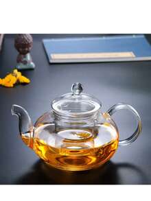 耐热玻璃茶壶，带过滤器和南瓜形手柄，加厚玻璃茶壶，适合家庭使用 - 彩色 - 查看 15